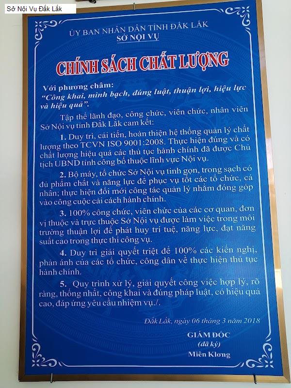 Sở Nội Vụ Đắk Lắk